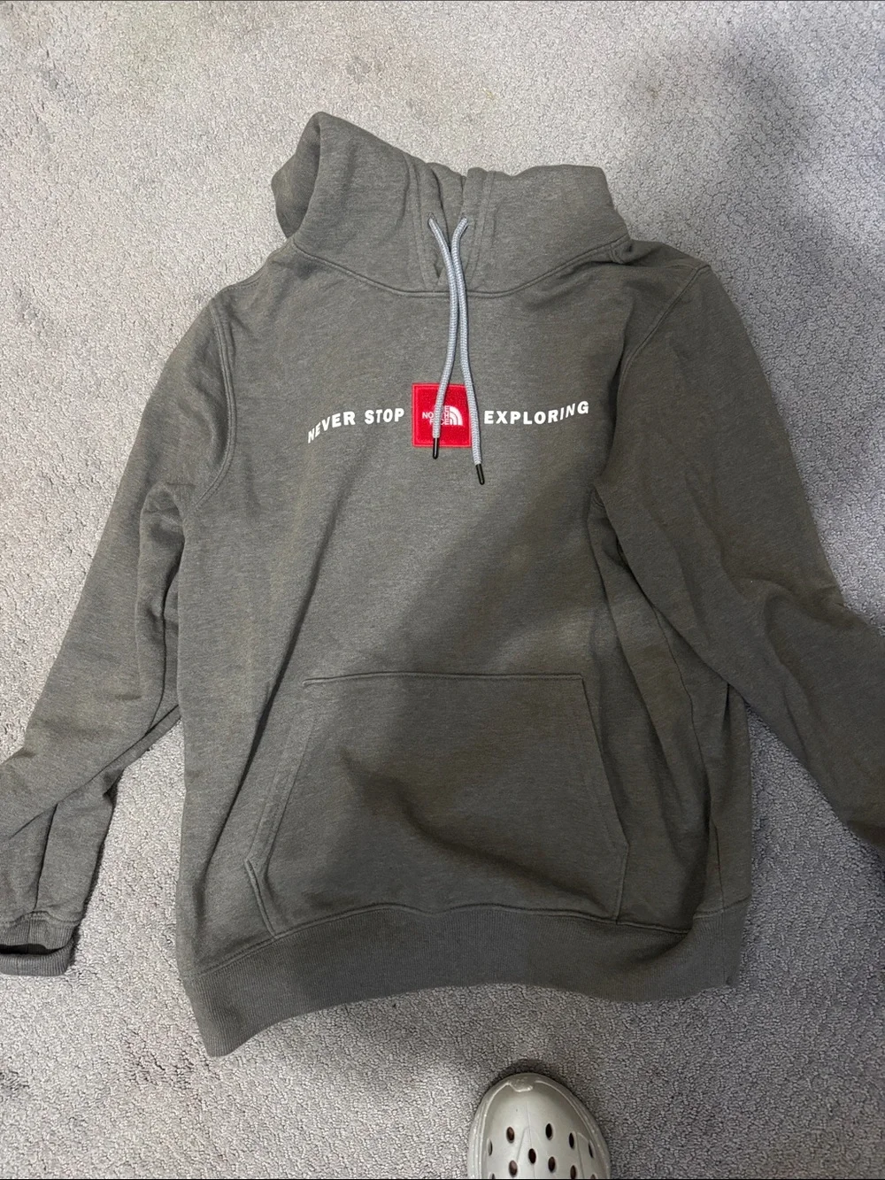 The North Face Olive Green 'Never Stop Exploring' Pullover Hoodie